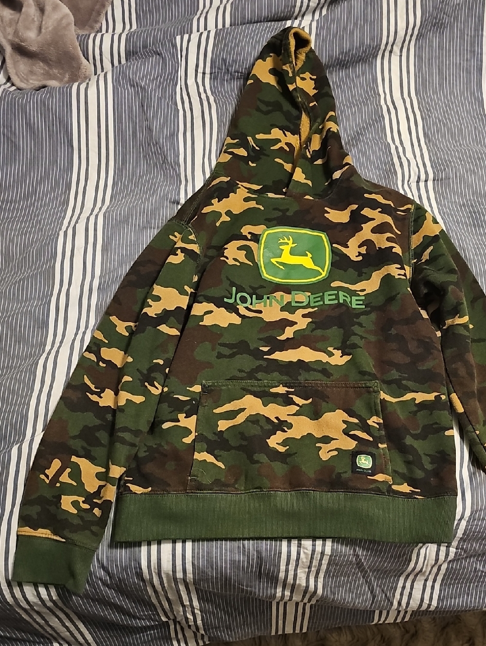 John Deere Kids' Camo Hooded Sweatshirt - Green/Yellow/Brown